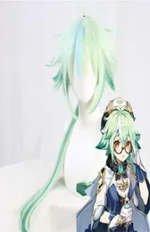 Andra evenemangsfestleveranser Genshin Impact Anime Sackrose Wig Green Apple Cosplay High Temperatur Wire Wigs Halloween Heat Resist3251966