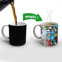 Mugs Abstract-Graffiti-Cartoon-Panda-Poster-Funny-Toy-Bear Coffee Color Change Tea Cup Milk Cups Interesting Gifts