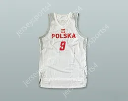 مخصصين لرجال الشباب/الأطفال Mateusz Ponitka 9 Polska Poland White Basketball Jersey Top Sitched S-6XL