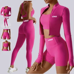 Lu выравнивать набор Fiess Clothing Gym одежда для одежды набор для пота костюм для задних подъема Женщины с длинным рукавом 4 куски йоги наборы йоги лимон LL Gym Sport бег