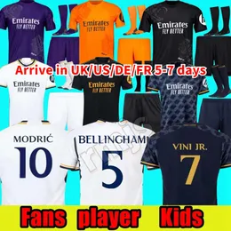 24 25 Maglie da calcio Vini Jr Mbappe Modric Fan Player 2023 2024 Shirt da calcio Real Madrids Rodrygo Camavinga Camisetas Men Kids Y3