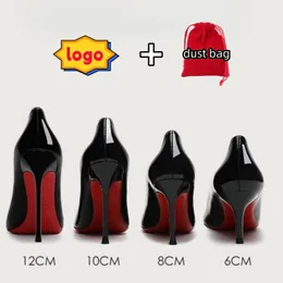 Tasarımcı Yüksek Topuklu So Kate Pompa Kırmızı Dipler Ayakkabı 6cm 8cm 10cm 12cm Siyah Çıplak Patent Deri Nappe İnce Topuk Kadın Pompaları 34-44