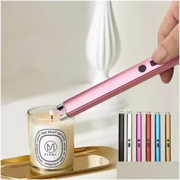 Lighters Electric Arc Bbq Lighter Usb Windproof Flameless Plasma Ignition Long Kitchen Gas For Candle Drop Delivery Home Garden Househ Dhfmi