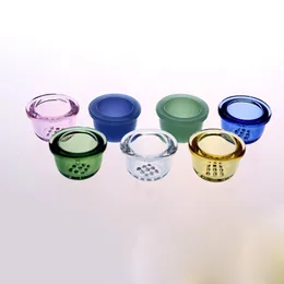 Colorful Replacement Glass Bowls Smoking Accessories Tool For Silicone Pipes Hand Pipe Bongs Dab Oil Rigs With 9 Holes