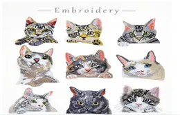 衣類用の猫のパッチ鉄の刺繍パッチアップリケアイアンパッチアクセサリーバッジステッカー衣類ジーンズバッグ5989138