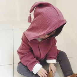 Ceketler Bahar İnce Kızlar Kapşonlu Ceket Borns Moda Dış Giyim Spor Paltolar Toddler Pamuk Giyim Çocuk Gilr Karikatür 1-5 yıllık