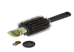 Pędzel do włosów grzebień pusty pojemnik czarny skrytka bezpieczna dywersja Secret Security Hair Spirse Ukryte kosztowności domowe przechowywanie 9267220