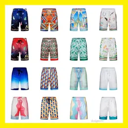 Cross border wholesale of Casablanca printed shorts for couples, Hawaiian beach vacation travel, five point floral pants