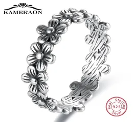 Feiner Schmuck 925 Kleine Gänseblümchen Ring für Frauen Blumen Vintage Verarbeitung Reales Sterling Silber Boho Accessoires Minimalismus Jewe2309232