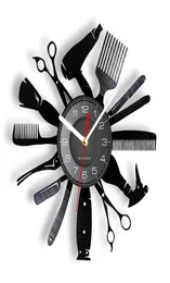 أدوات تصفيف الشعر اللون تغيير الجدار الخفيف على مدار الساعة صالون حلاقة متجر ديكور ساعة معاصرة هدية لمصففي الشعر 2110279657150
