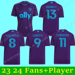 23 24 CHARLOTTE FC FCOOTES JERSEYS FUCHS ORTIZ SWIDERSKI PLAYER DO JOGADOR DO FANSO