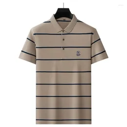 Polos maschile mlshp polo di cotone camicie di alta qualità da ricamo a manica corta t-shirt maschile di lusso uomo per leisure di lusso tees