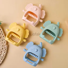 Teethers Toys Terry. hu baby silicone 이빨 장난감 귀여운 코끼리 치아 젤 통증 상호 이빨 장난감 어린이 퍼즐 장난감 D240509