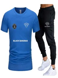 Maglietta di cotone banana nero men039s pantaloncini estivi e top men039s jogging casual serpali Men4721150