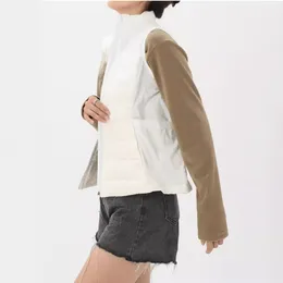여자 야외 스포츠 요가 경량 및 따뜻한 다운 재킷 포장 가능한 워밍 다운 라이너 조끼