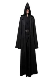 Ny Darth Vader Terry Jedi Black Robe Jedi Knight Hoodie Cloak Halloween Cosplay Costume Cape för vuxen G09259912317