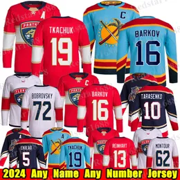 #19 Matthew Tkachuk Florida hockey jersey #16 Aleksander Barkov Spencer Knight Sergei Bobrovsky Brandon Montour Vladimir Tarasenko Panthers jerseys