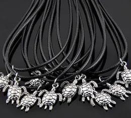 Cool 50pcslot Men Women039S Vintage Silver Alloy Sea Turtles Prendants Surfer Ncklaces Higds Jewelry Gifts HJ033822580