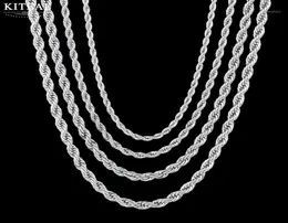 Käkel högkvalitativ guldplätering repkedja rostfritt stål halsband för kvinnor män mode 3mm 5mm 6mm 50 cm 60 cm smycken gåva chai5318881