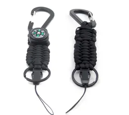 Outdoor Sport Camping Keepe Safe Navy Camouflage Color Paracord Keychain mit Compass8768624