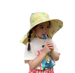 Cartoon Kinder Sommerfaltbares Sonnenfischer Hut Mode schnelle trockene Sunhat Kinder wasserdichte CPAs