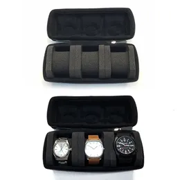 3 Slot Watch Box Collector Travel Display Case Organizer Smycken Lagring Fall för klockor Band Armband Halsband Broschy 240423