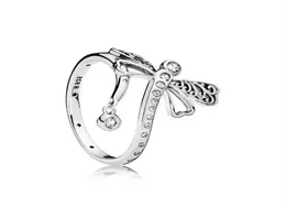 CZ Diamond Dreamy Dragonfly Ring Originalbox für 925 Sterling Silver Ring Sets Luxusdesigner Schmuck Frauen Ringe214S7612568