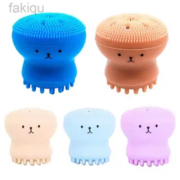 Cleaning Silicone Cute Octopus Facial Cleaning Brush Deep Hole Exfoliation Facial Care Facial Scrub Cleaning Tool TSLM2 d240510