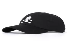 Cool Men Women Skull haft haft sunshade baseball czapka letnia sport na świeżym powietrzu Hip Hip Regulowane bawełniane czapki p55 22011869756159693