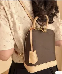 Дизайнерская рюкзак модная сумка женская роскошная сумочка из тисненой куриной шнурки Книга Классическая сумка мини -раковины M47132