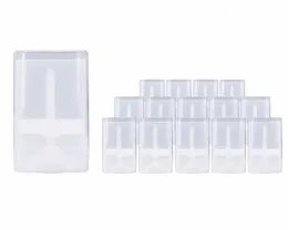 25pcs weiß schwarz transparent leerer ovaler flacher Lippenbalsam -Röhrchen Kunststoff Festes Parfüm Deodorant Stick Container2993737