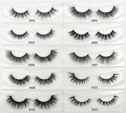 Viso Lash Eyelashes 3D REAL MINK LASHES يدويًا مصنوعة يدويًا طبيعية كاذبة رموش مكياج بريق التعبئة DSERIES 11 Styles9618449