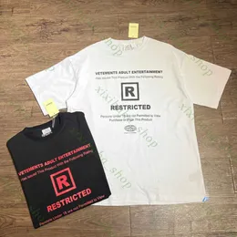 2022SS Summer Vetements Begränsade t-shirts Män kvinnor Högkvalitativ VTM Kort Löst streetwear Top tee ärm överdimensionerad o-hals Designer T-skjortor 897