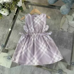 New baby skirt Fragrant taro purple printing design Princess dress Size 100-160 CM kids designer clothes summer girls partydress 24May