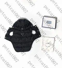 Metal Logo Pet Coat Cotton Vest Brand Jacket Hooded Coats Dog Apparel Winter Warm Pets Jackets Clothing1562239