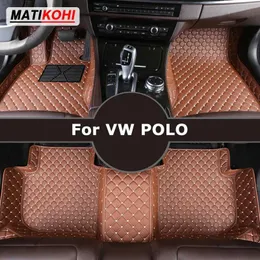 Floor Mats Carpets MATIKOHI Custom Car Floor Mats For VW POLO Auto Carpets Foot Coche Accessorie T240509