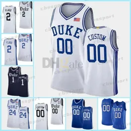 NCAA Duke Blue Devils College Basketball Jersey Молодежный мужчина Паоло Банчеро Уенделл Мур -младший Тревор Килс Джереми Роуч Марк Уильямс Джои Бейкер Кристия