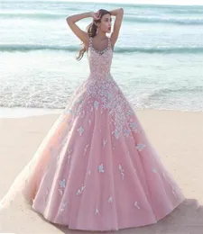 2017 abiti Quinceanera rosa blush 2017 Vestitido de 15 anos azul rosa Quincenera abiti con appliques Sweet Sixteen Dress9792926