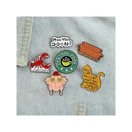 Pins, Spille Amici come fai lo smalto per spillo personalizzato di divano gatto puzzolente aragosta tacchino badge bassge badge tv gioielli tv classico regalo per f dh03s