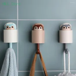 Haken kreative Wohnkultur Cartoon Tier Eichhörnchen Kopf versteckt Aufbewahrung Badezimmer Küche Hängende Haken Einfügen Wand Kinder Geschenk