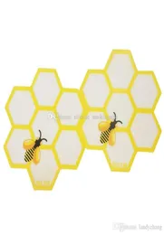 Silikonmatte neueste DAB Bee Pad Whole FDA Food Grade wiederverwendbares Nicht -Stick -Konzentrat BHO Wachs Slick Oil Wärmefeind Fibregras1208451