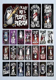 2021 Crazy Penguin Metal Tin Sign Funny Metal Movie Poster Iron Painting Casa Pub Soggio