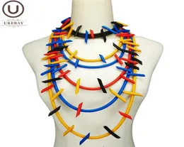 Chokers ukebay halsband multicolor choker halsband kvinnor gotisk tröja kedja handgjorda gummi smycken parti tillbehör halsband12843971