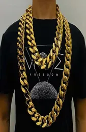 Chains Width 35mm 45mm Personality Large Chain Thick Gold Necklace Men Domineering Hip Hop Goth Halloween Treasure Riche Jewelry G2940469