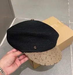 Женщины Beret Newsboy Caps Дизайнер черные буквы шляпы Beret