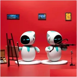 猫のおもちゃwifiとbluetooth eilikインテリジェントロボット感情的な相互作用aiパズル電子おもちゃデスクトップペット音声dhkdc