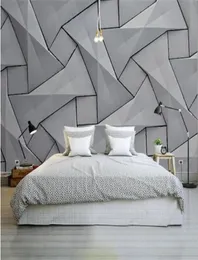 Moderne 4D -Hintergrundpapier für Wände Zement Seidentuch Hintertapeten Stereoskopisch graues Wandbild Schlafzimmer Wohnzimmer Dekorative Hintertapeten2821588