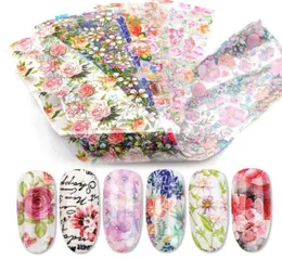 12st Stickers for Nail Foil Art Mix Rose Flower Transfer Paper Decoration Manicure Design UV Gel Polish Slider T068914582178