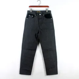 Solidny kolor dżinsowy luźna moda proste spodni plus size retro szerokie nogi dżinsowe dżinsy drukowane wzór listu wiosenny jesienny kowboj