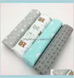 Blätter Sets Bettwäschezubehör 4PCS Los Born Baby Bettlaken Set 76x76 cm für Crib Cot Leinen 100 Prozent Cotton Fla1799562